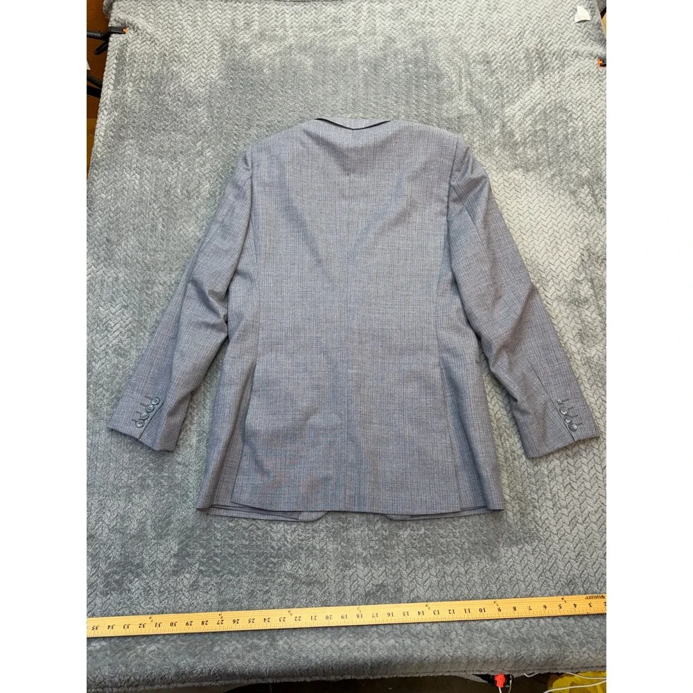 Yves Saint Laurent Blazer Mens 42 R Classic Fit Blue Pinstripe Wool France VTG